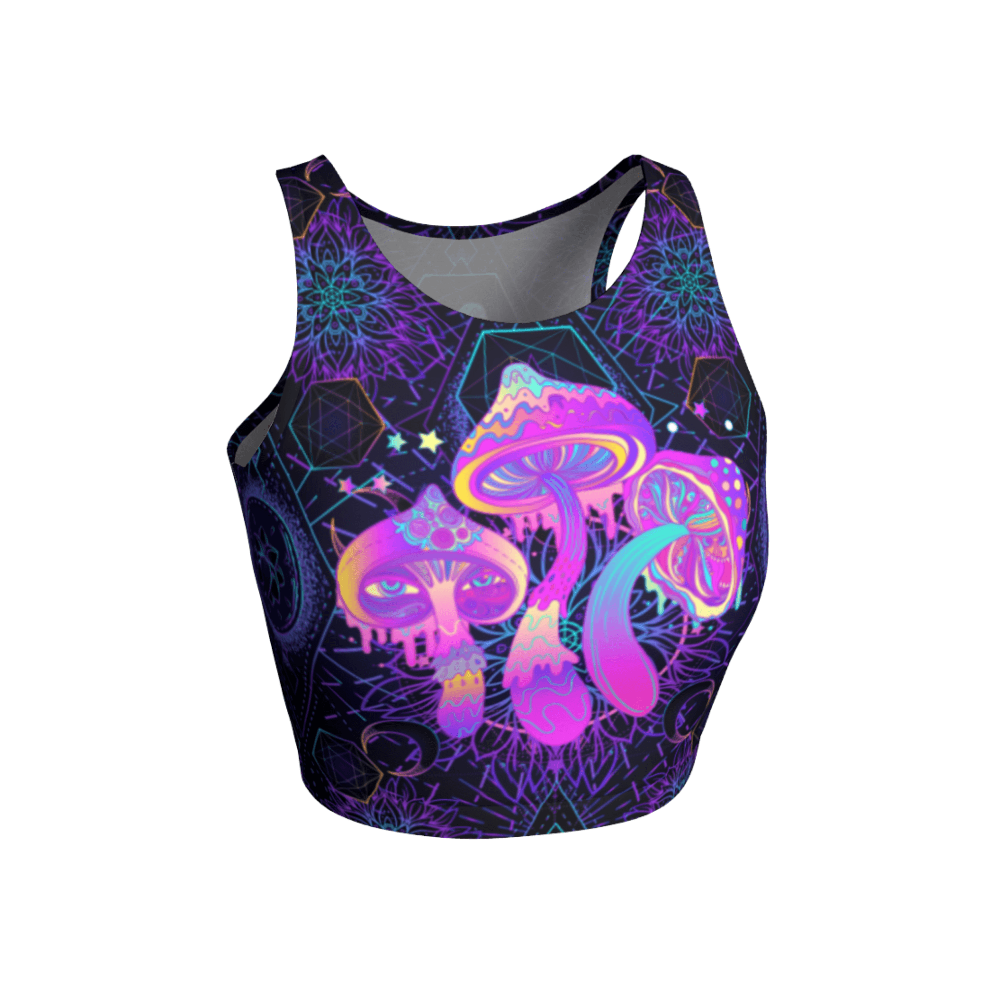 Purple High Athletic Crop Top - A Store On Jupiter