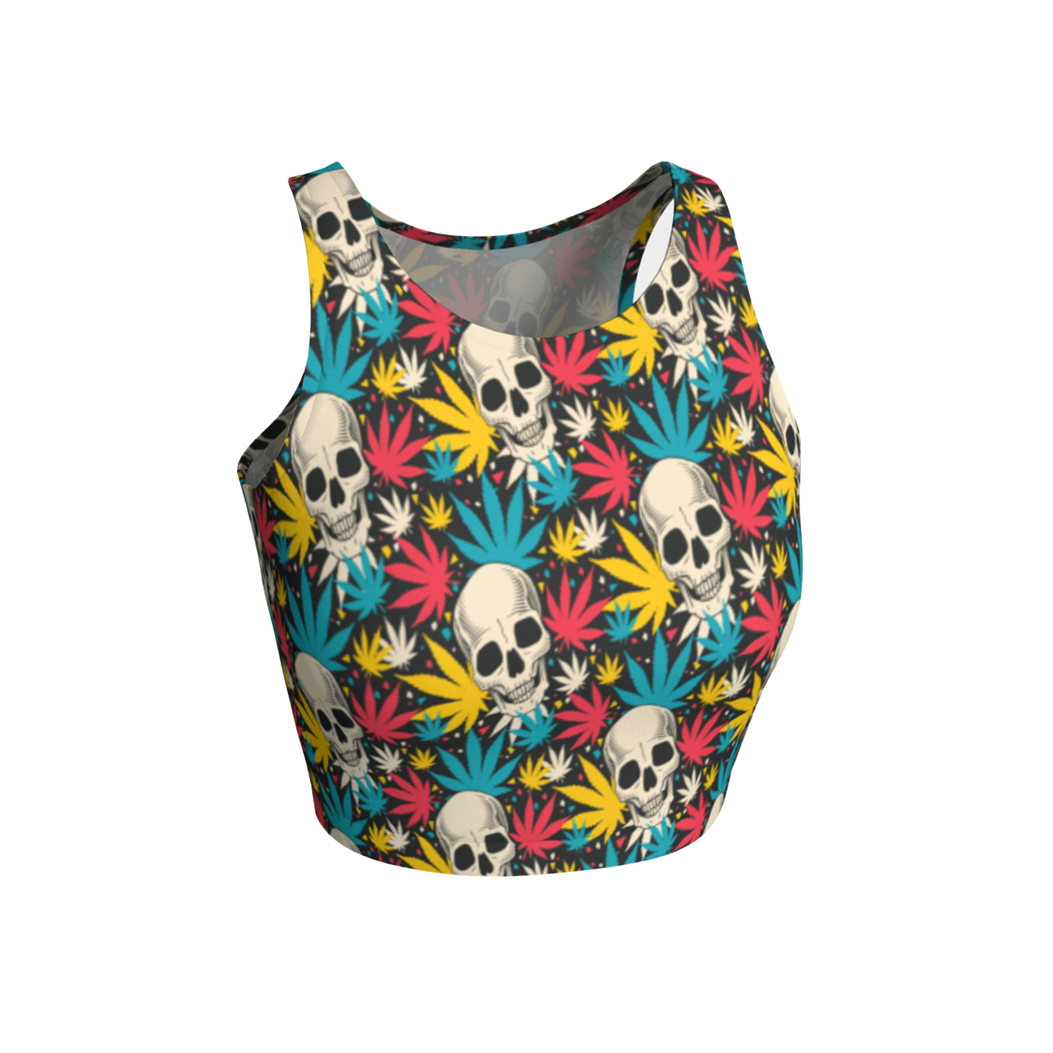 Skulls & Weed RYB Athletic Crop Top - A Store On Jupiter
