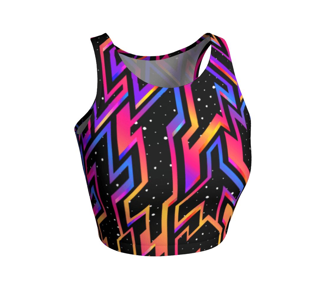 Space Droid Athletic Crop Top - A Store On Jupiter