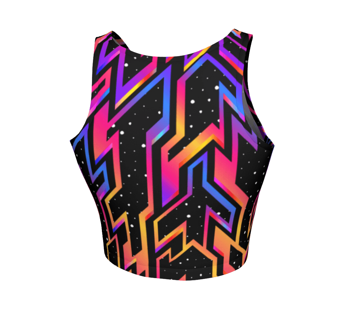 Space Droid Athletic Crop Top - A Store On Jupiter
