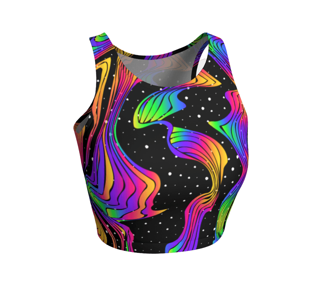 Star Spill Athletic Crop Top - A Store On Jupiter